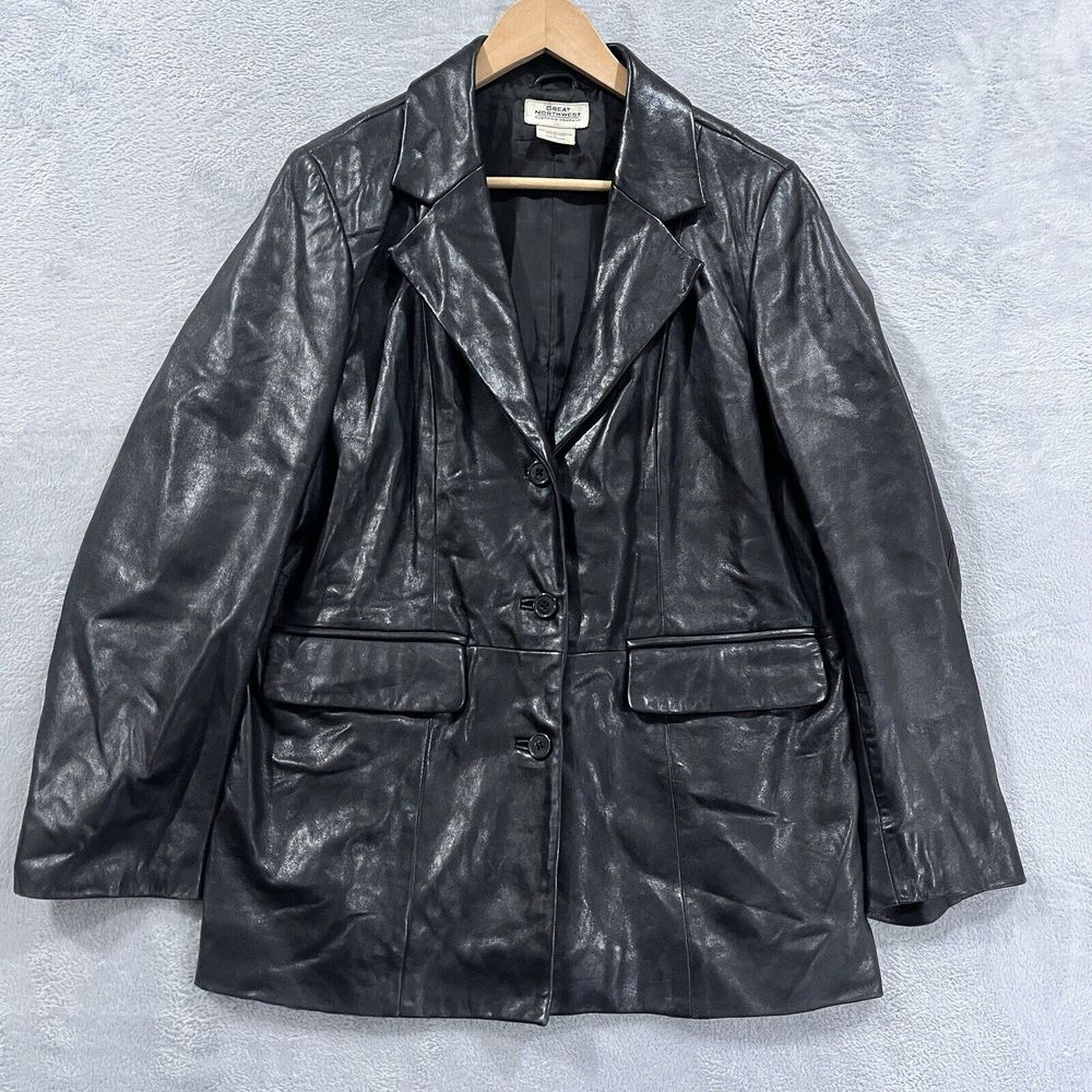 GREAT NORTHWEST VTG Italian Lambskin Leather Jacket Womens Large 90s